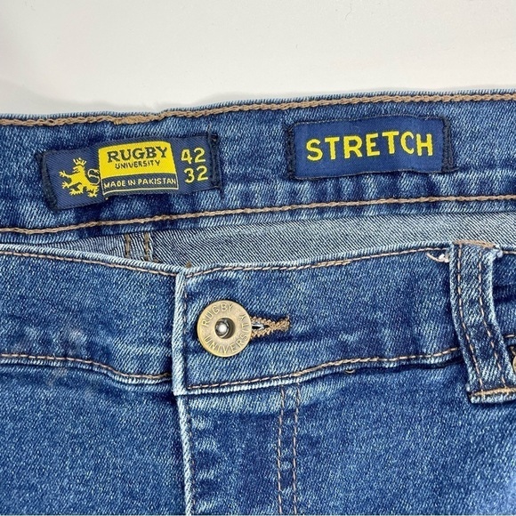 Rugby University Classic Denim Jeans Men’s 42 Waist 32 Length Stretch Fit - Picture 2 of 8